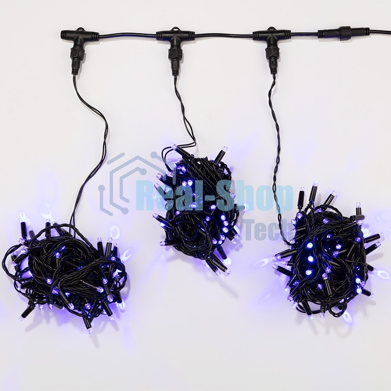 Гирлянда Neon-night LED ClipLight 24V, 3 нити по 10 метров, цвет диодов синий