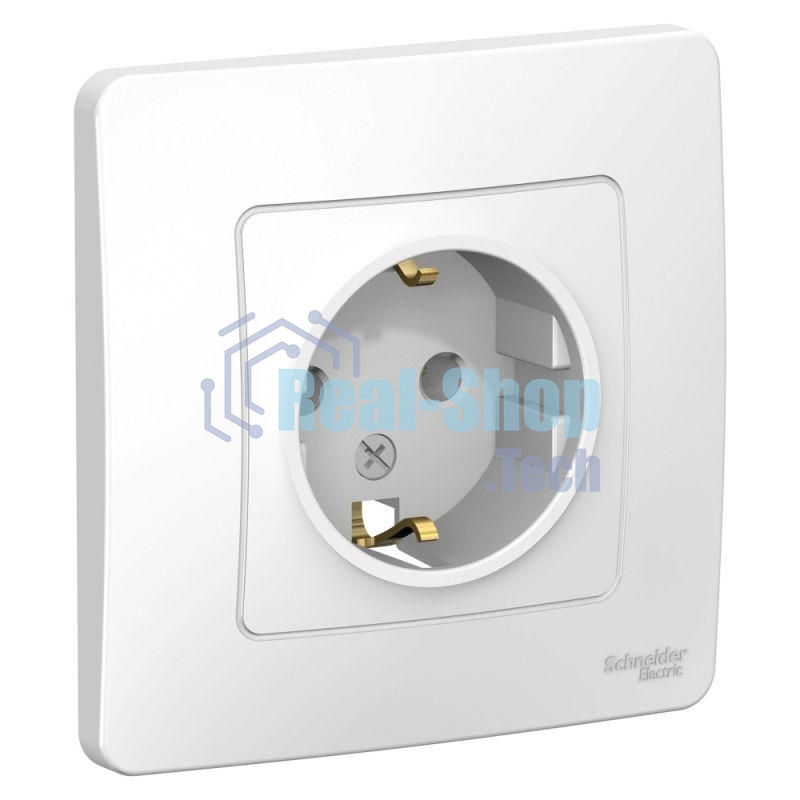 Розетка СП Blanca 16А 250В без шторок с заземл. бел. SchE BLNRS001011