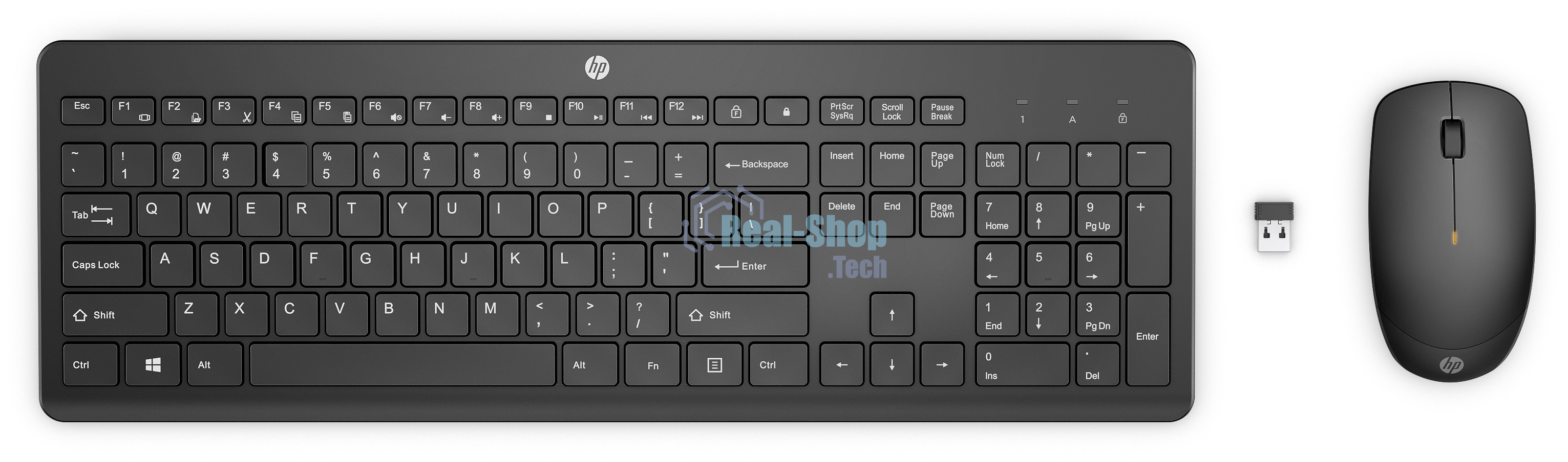 Комплект клавиатура+мышь HP 230 беспроводной, USB, чёрный