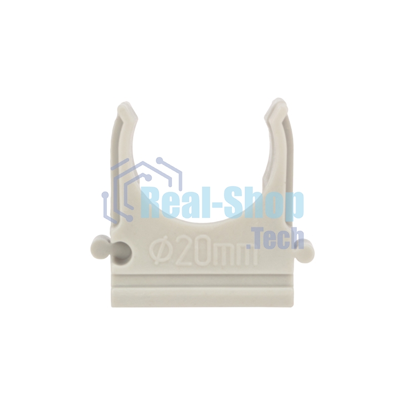 Крепеж-клипса Rexant для трубы ø 20 мм серая (10 шт./уп.)