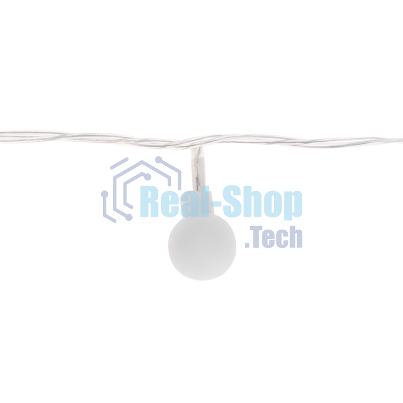 Гирлянда светодиодная Neon-night Шарики 5м, 20 LED, IP20, прозрачный провод, свечение мульти (RG/RB), контроллер 8 режимов, 230В