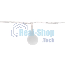 Гирлянда светодиодная Neon-night Шарики 5м, 20 LED, IP20, прозрачный провод, свечение мульти (RG/RB), контроллер 8 режимов, 230В