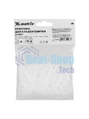 Крестики Matrix, 2,5 мм, для кладки плитки, 200 шт.