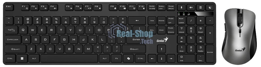 Комплект клавиатура + мышь беспроводной Genius KM-8216S, 2.4GHz, KM-8216S + Ergo 8100S AI