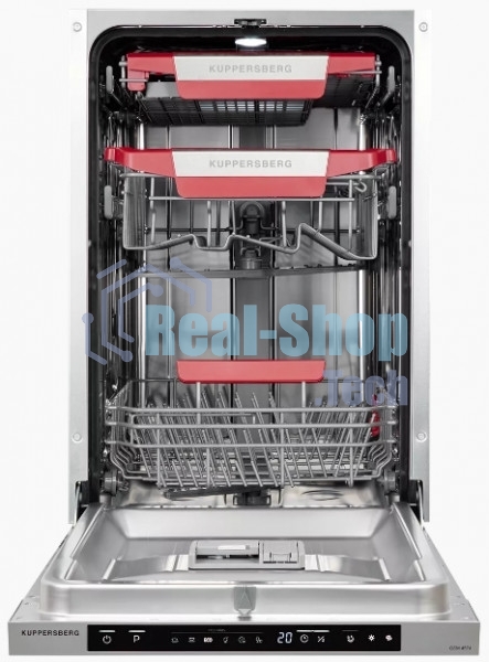 Встраиваемая посудомоечная машина Kuppersberg GSM 4574, серебристый, 44.8 см, 10 компл., 47 дБ, класс A++