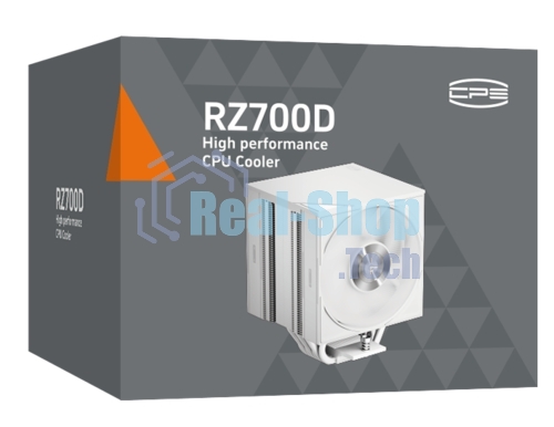 Кулер для процессора PCCooler RZ700D BK (270W, 4-pin PWM, 159.5mm, Al/Cu, 7x6mm, 2x120mm, 79.8CFM, 35.9dBA, 2400RPM, S: 1851/1700/1200/115X, AM5/AM4, black)