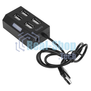 USB-концентратор Buro BU-HUB4-U2.0, USB 2.0, USB 4 порта, USB