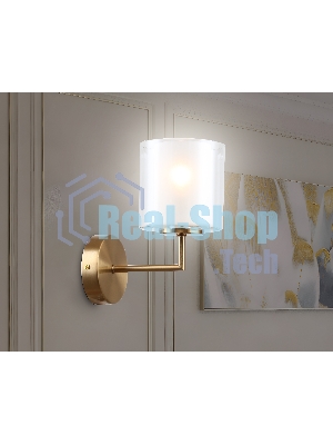 Настенный светильник Ambrella light LH56015 BS/FR латунь/белый матовый E14 max 40W 190*120*220