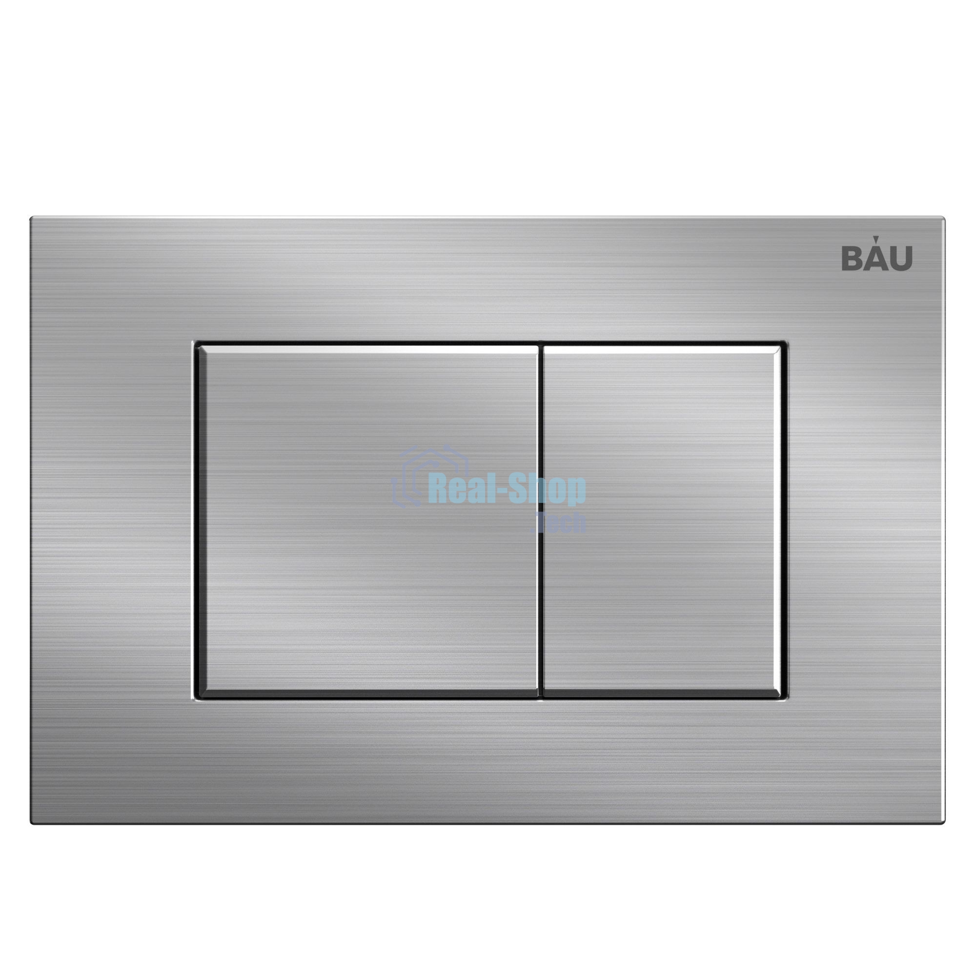 Инсталляция BAU PRO для подвесного унитаза, клавиша смыва BAU Stil антивандальная для системы двойного слива, нержавеющая сталь сатин