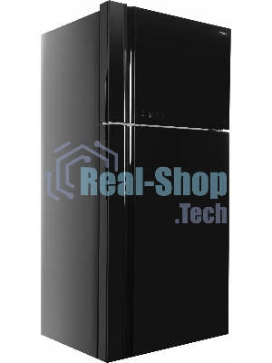 Холодильник Hitachi R-VG660PUC7-1 GBK черный стекло двухкамерный 405/145л морозилка сверху No Frost