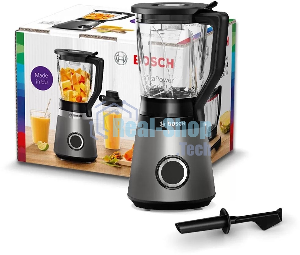 Блендер стационарный Bosch MMB6172S серебристый, 1200 Вт, плавная регулировка