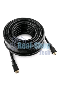 Кабель Cablexpert HDMI CC-HDMI4-15M, 19M/19M, v2.0, медь, позол.разъемы, экран, 15м, черный, пакет