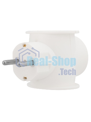 Набор тройников электрических универсальных Rexant 16 А, одно гнездо с заземлением, белый (2 шт./уп.)