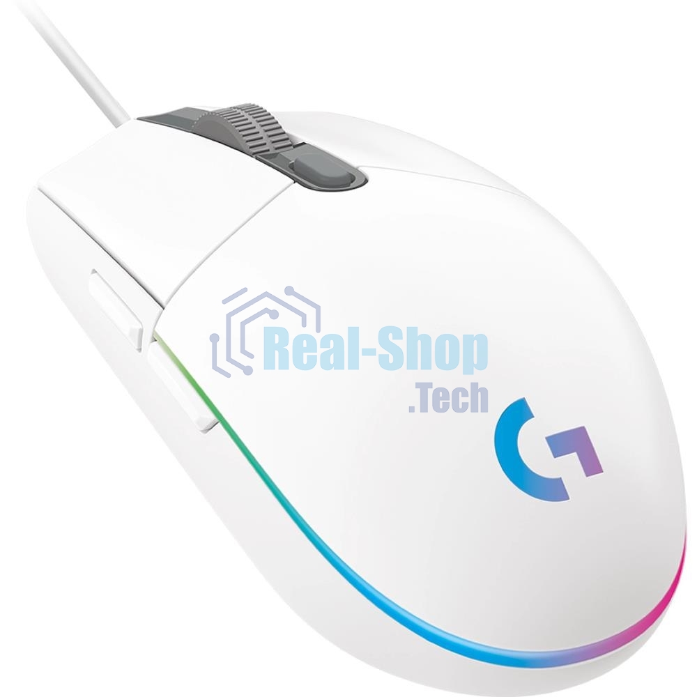 Мышь проводная Logitech G102 LIGHTSYNC белый, 8000 dpi, USB, кнопки - 6