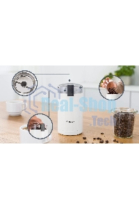 Кофемолка Bosch TSM6A011W 180Вт сист.помол.:ротац.нож вместим.:75гр белый