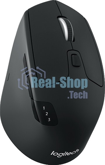 Мышь беспроводная Logitech M720 Triathlon черный, 1000 dpi, радиоканал, Bluetooth, USB, кнопки - 8