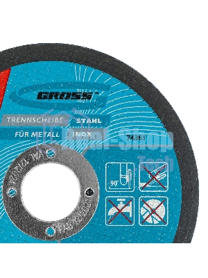 Круг отрезной по металлу Gross SWA60TBF 115x1.0x22.2мм 74361