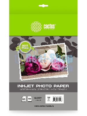 Фотобумага Cactus CS-GA4150100ED A4/150г/м2/100л./белый глянцевое для струйной печати