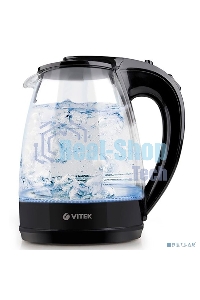 Чайник электрический Vitek VT-1122 TR бесцветное стекло (стекло, 1,7 л, 2200 Вт)