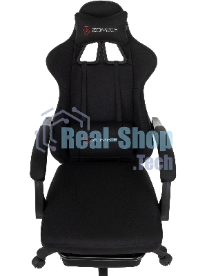 Кресло Zombie Weaver черный, ткань, подголовник, подставка для ног