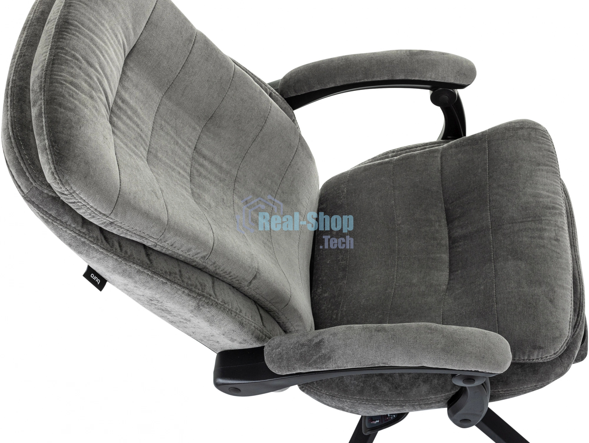 Кресло руководителя Бюрократ T-9950MSG-F Fabric серый Light-19, крестов. пластик, подст. для ног