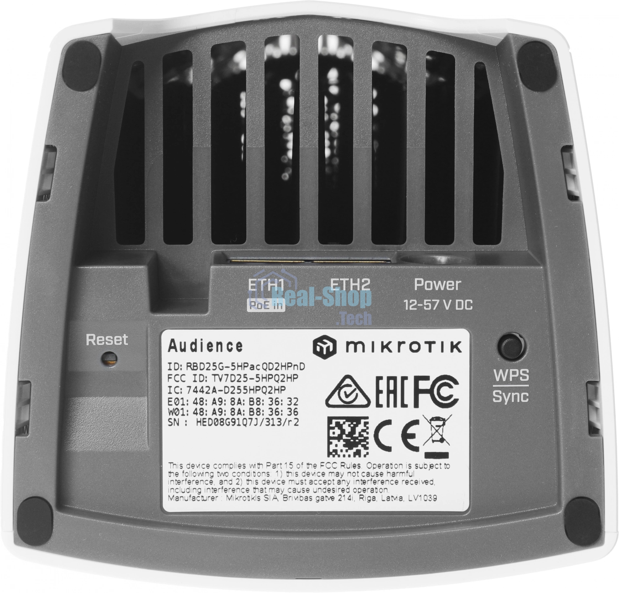 Точка доступа MikroTik Audience Mesh, 3 диапазона, 802.11ac(RBD25G-5HPacQD2HPnD)