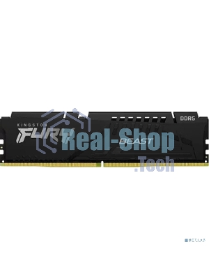 Оперативная память Kingston Fury Beast, DDR5, 32GB (1x32GB), 6000MHz, CL30, DIMM, с радиатором, черный
