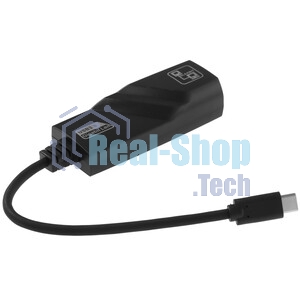 Кабель-адаптер ExeGate EXE-725C-45 (USB3.0 Type-C --> 1xRJ45 UTP 100Mbps/1000Mbps/2.5Gbps, Realtek Chipset RLT8156, корпус алюминиевый, серебристый)