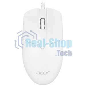 Мышь проводная Acer OMW300 белый, 1200 dpi, USB, кнопки - 3