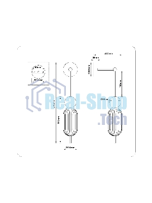 Настенный светильник Ambrella light LH53108 BS/GR/FR латунь/серый/белый матовый G9 max 28W 100*200*570