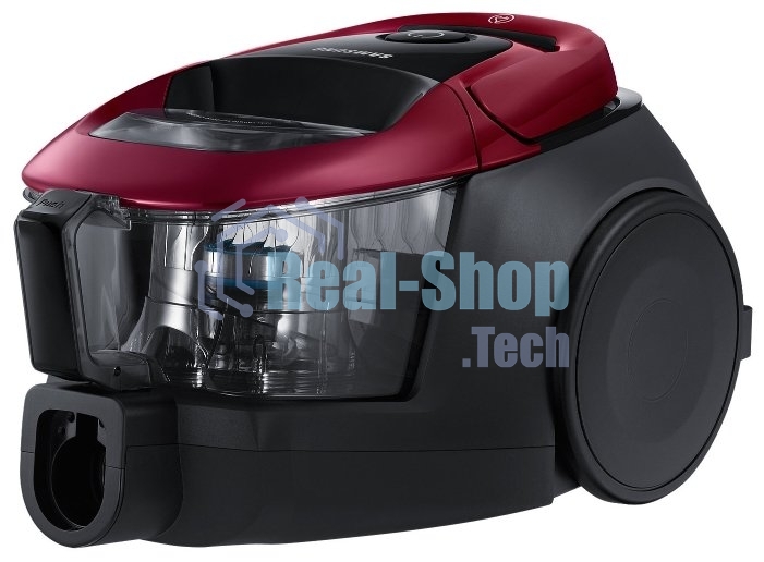 Пылесос Samsung VC18M31A0HP бордовый/черный, 380/1800 Вт, уборка сухая, пылесборник контейнер 2 л