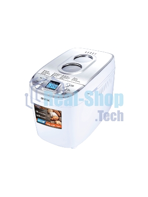Хлебопечка Centek CT-1415 белый/серебристый, 860 Вт, 1.5 кг, 15 программ
