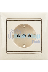 Розетка электрическая Valena с заземлением 2К+З/сл.кость (слоновая кость) Legrand 774320