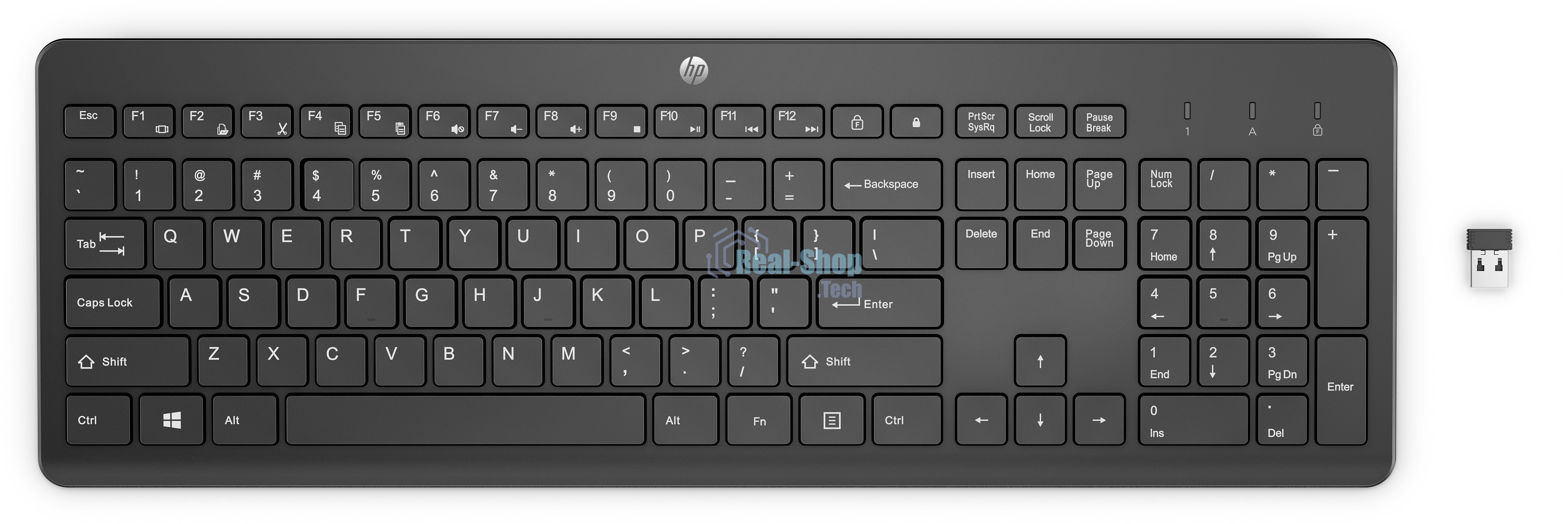 Комплект клавиатура+мышь HP 230 беспроводной, USB, чёрный