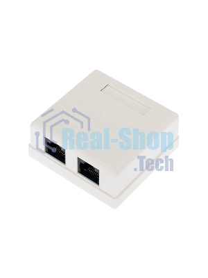 Рoзетка компьютерная внешняя Rexant 2-порта RJ-45 (8P8C), UTP неэкранированная, категория 6
