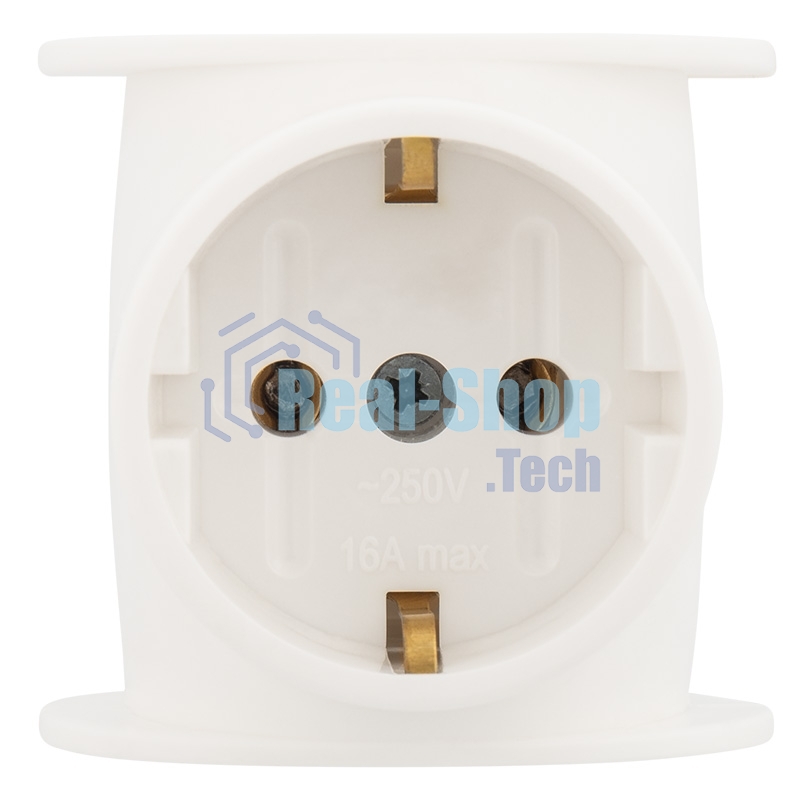 Набор тройников электрических универсальных Rexant 16 А, одно гнездо с заземлением, белый (2 шт./уп.)