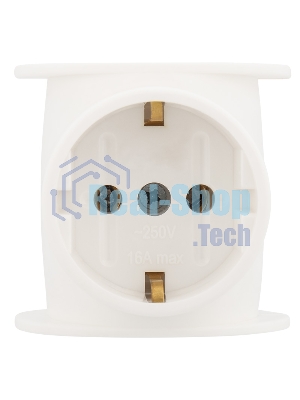 Набор тройников электрических универсальных Rexant 16 А, одно гнездо с заземлением, белый (2 шт./уп.)