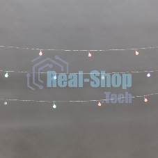 Гирлянда светодиодная Neon-night Шарики 5м, 20 LED, IP20, прозрачный провод, свечение мульти (RG/RB), мигание, 230В