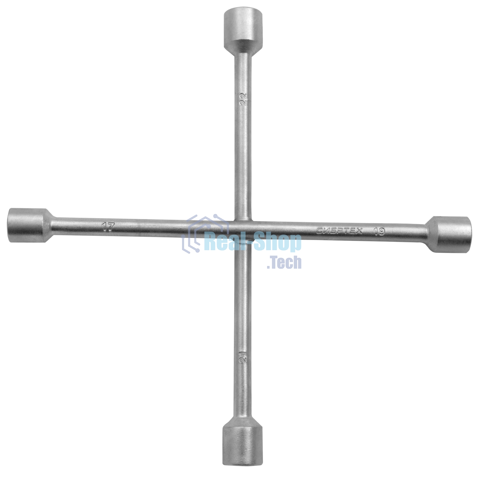 Ключ-крест баллонный Сибртех, 17 х 19 х 21 х 22 мм, толщина 14 мм
