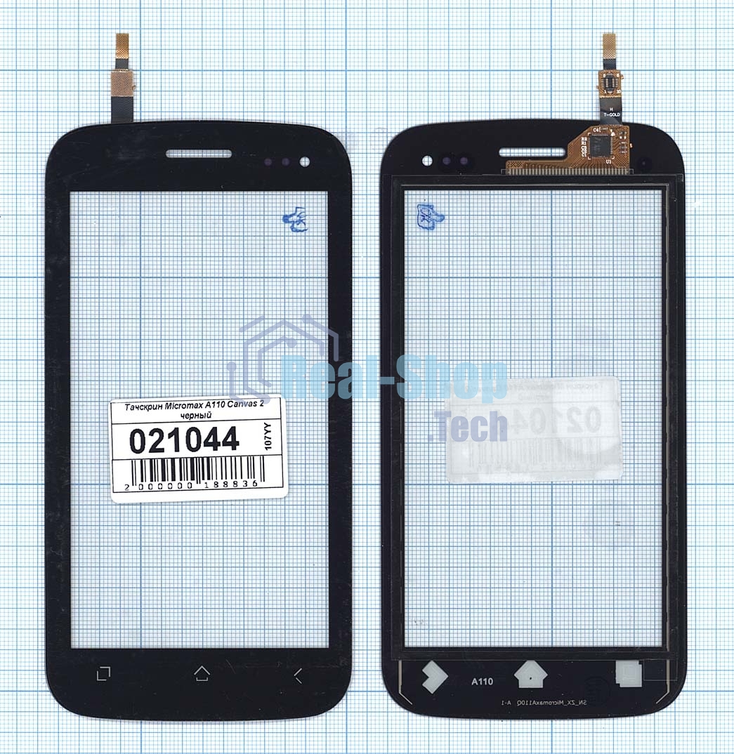 Сенсорное стекло (тачскрин) для Micromax A110 Canvas 2 черное