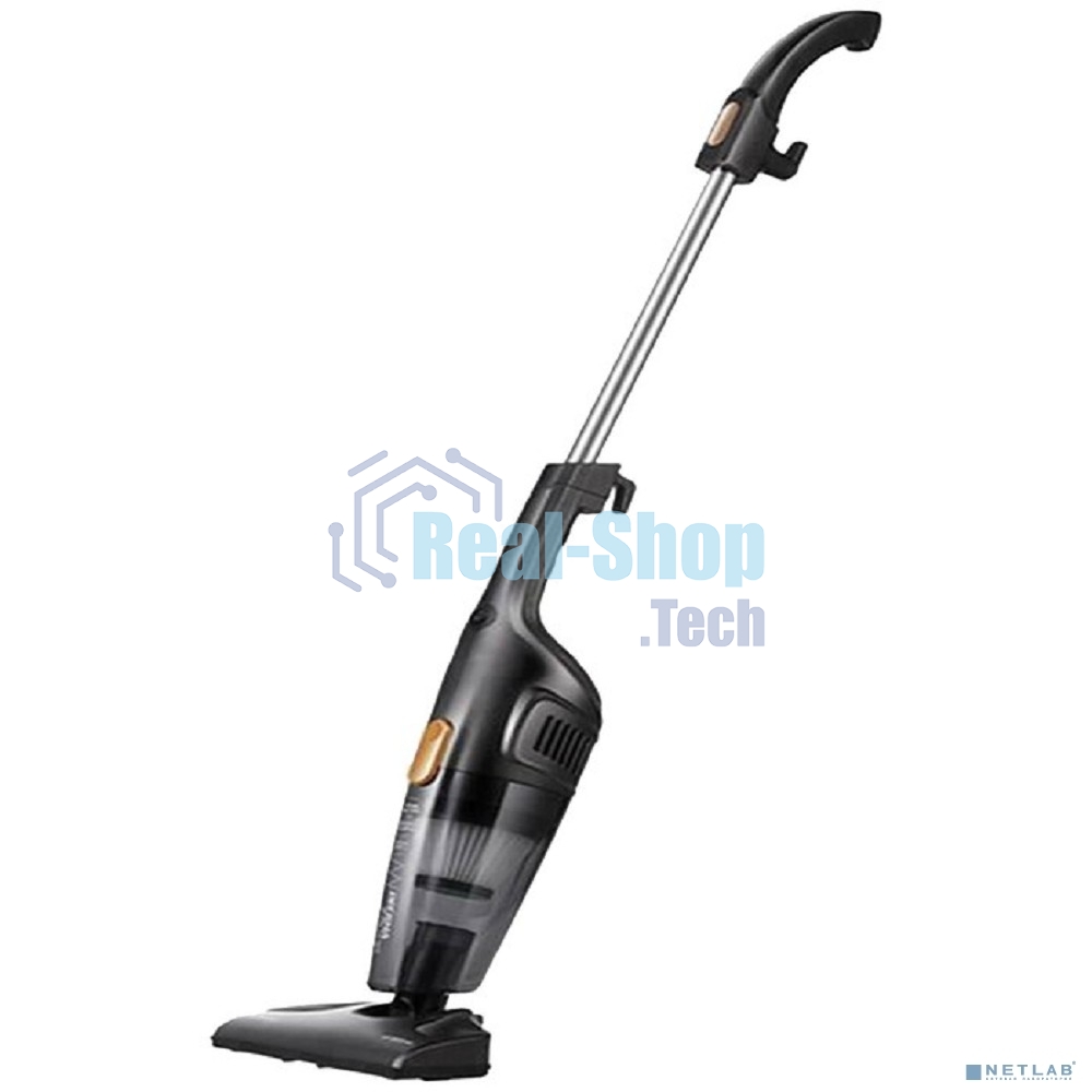 Пылесос вертикальный Deerma DX115C черный, питание от сети, 600 Вт, уборка сухая, пылесборник 1.2 л
