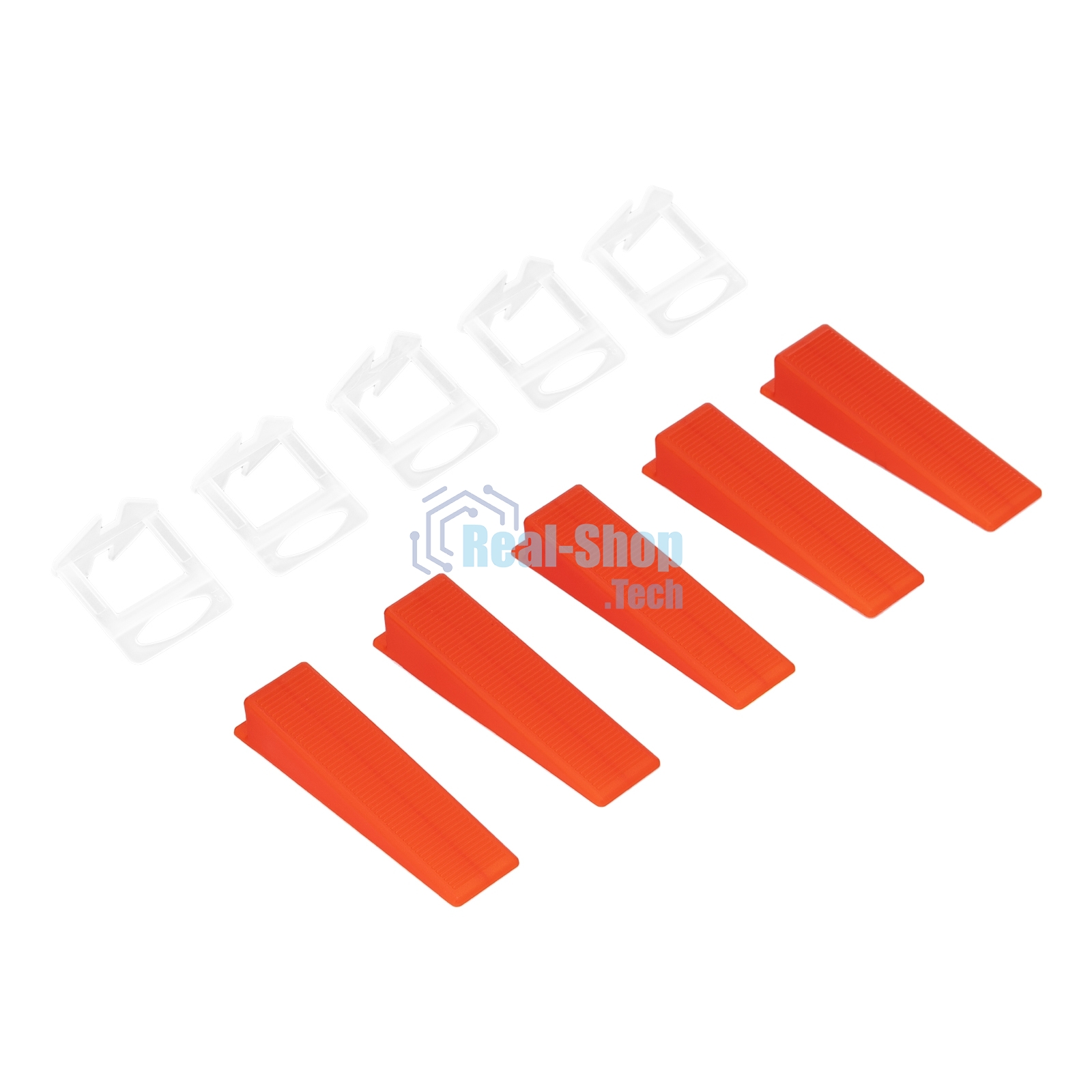 Комплект зажим + клин для системы выравнивания плитки Matrix СВП Ворота XL, 200/100 шт. в пакете