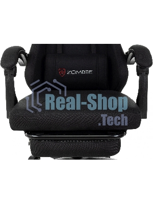 Кресло Zombie Weaver черный, ткань, подголовник, подставка для ног