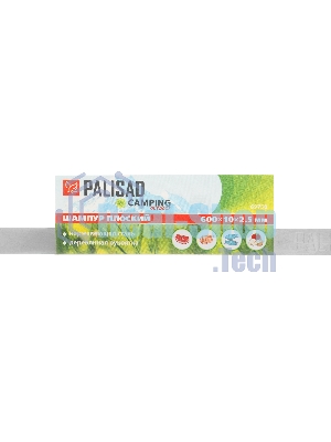 Шампур плоский Palisad 600х10х2,5 мм, с деревянной рукояткой, нерж. сталь, Camping