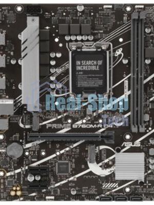 Материнская плата ASUS PRIME B760M-R D4, LGA 1700, Intel B760, 2xDDR4, 4xSATA, 2xM.2, 1xPCIe 4.0 x16, 1xPCIe x1, 1xHDMI, 1x 2.5Gb LAN, 4xUSB-A 2.0, 4xUSB-A 3.2 Gen 1, 3x3.5 мм, 7.1, mATX