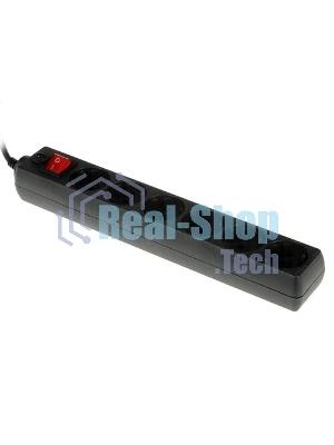Сетевой фильтр 5bites GARDA SP6B-550 6S/3x0.75 мм2/5 м/черный