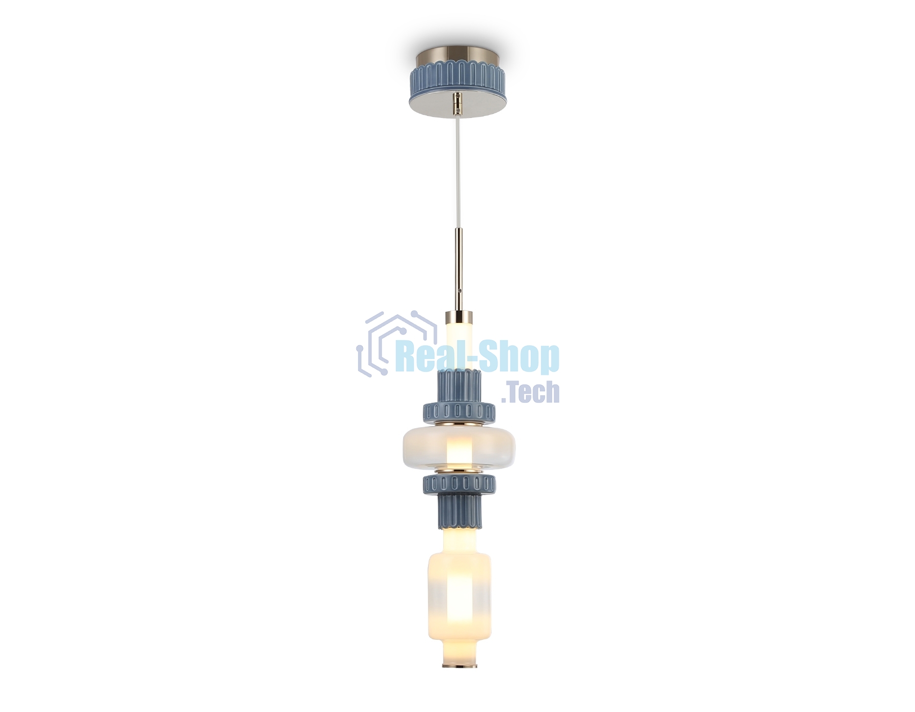 Светильник Ambrella light LH53121 GD/WH/GB золото/белый/серо-синий 19W 3000K D160*1880