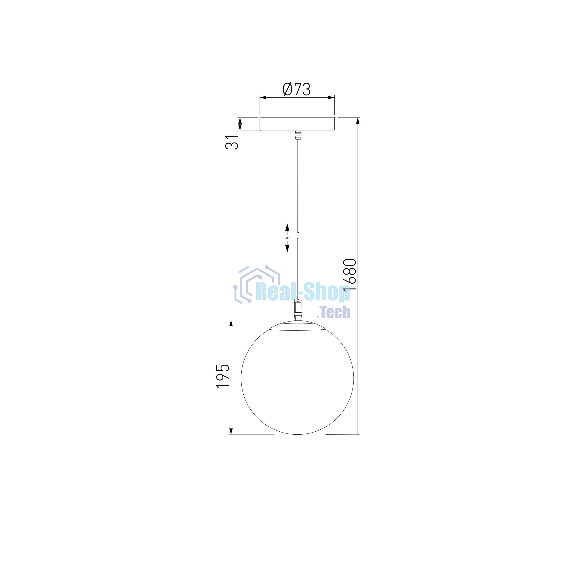 Sfera H D200 (35158/U) Светильник садово-парковый белый