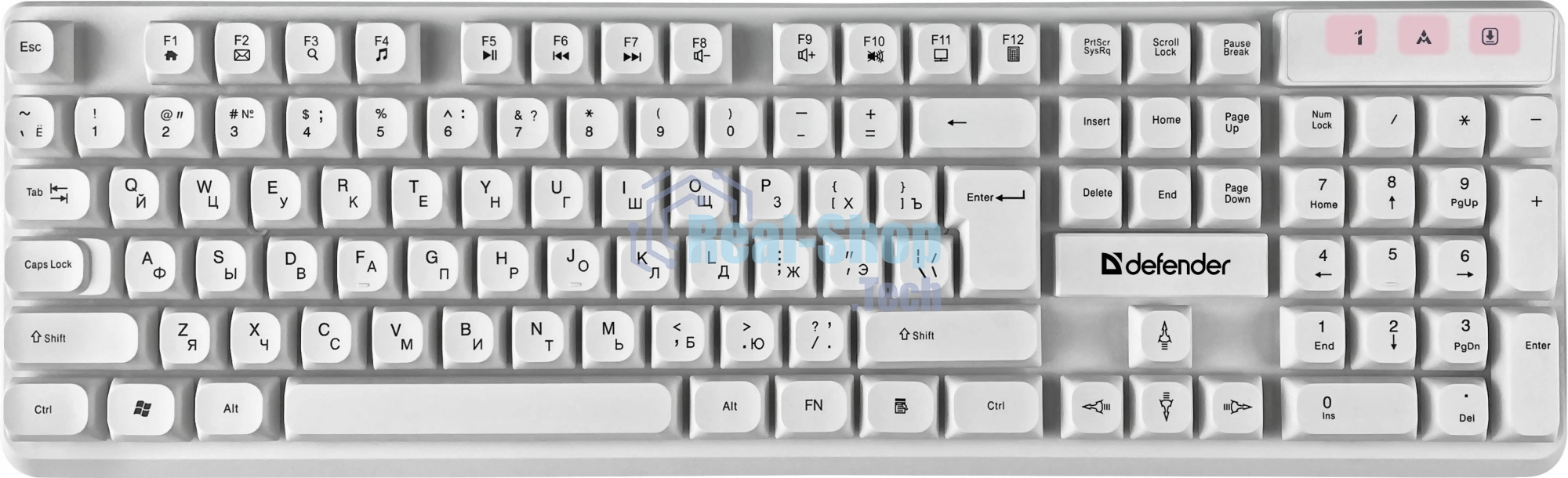 Комплект клавиатура+мышь Defender Milan C-992 беспроводной, USB, 1000 DPI, белый