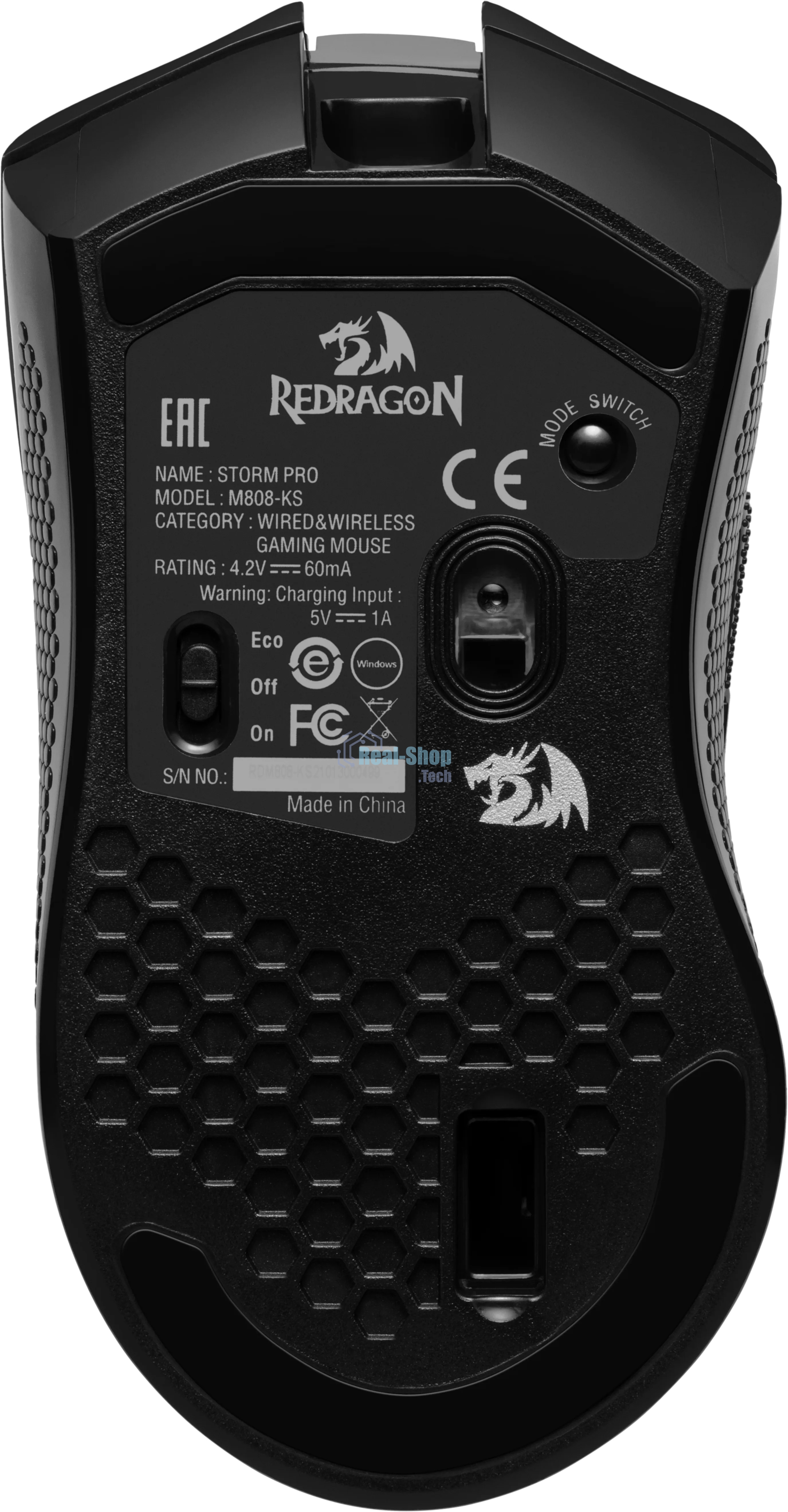 Мышь беспроводная игровая REDRAGON Storm Pro RGb, 16000 dpi
